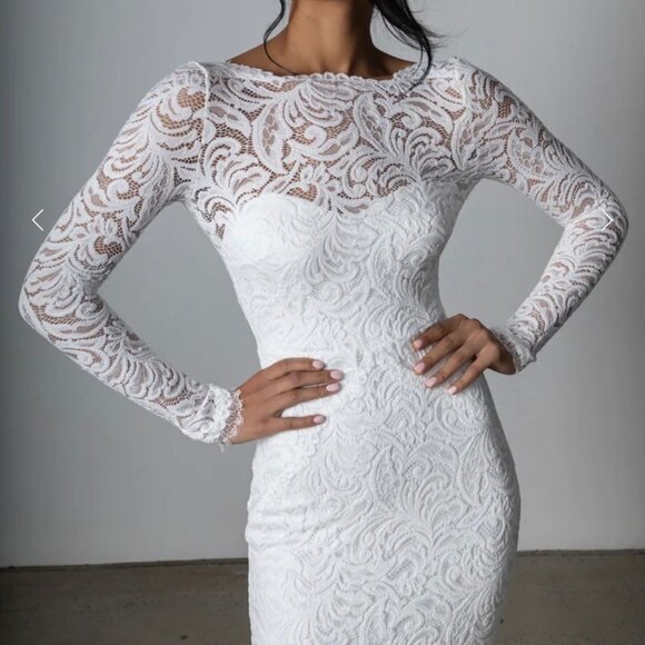 Grace Loves Lace Custom Wedding Gown & Veil SZ S-M NWOT - Picture 8 of 15